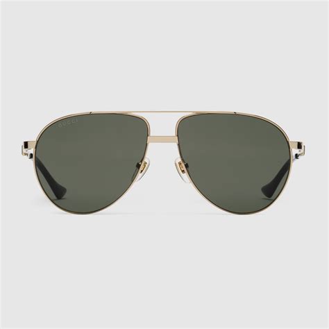 Gucci แว่นตากันแดด Navigator frame sunglasses.